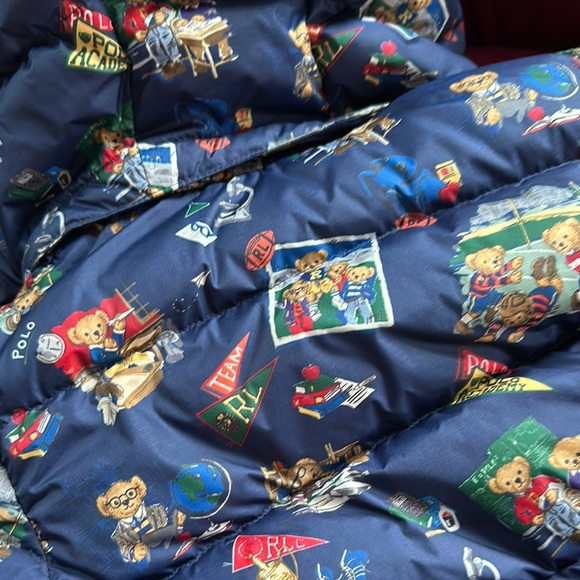 Ralph Lauren Kids Blue Puffer Jacket - Picture 3 of 4